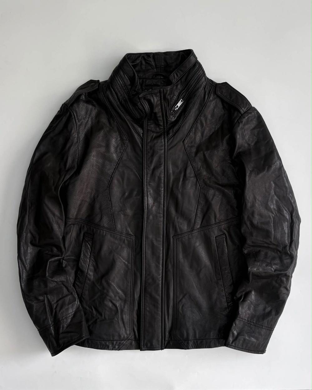 [105] Vintage Adhoc Sheepskin High Neck Jacket 4