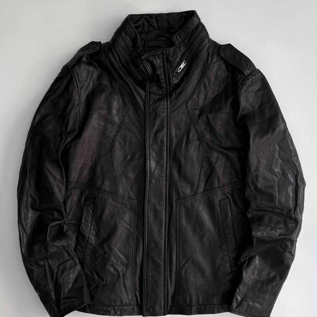[105] Vintage Adhoc Sheepskin High Neck Jacket 2