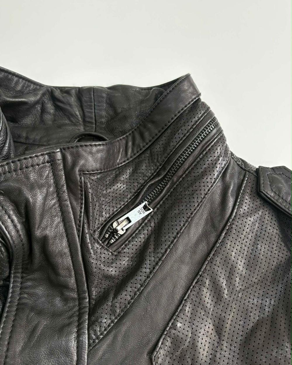 [105] Vintage Adhoc Sheepskin High Neck Jacket 8