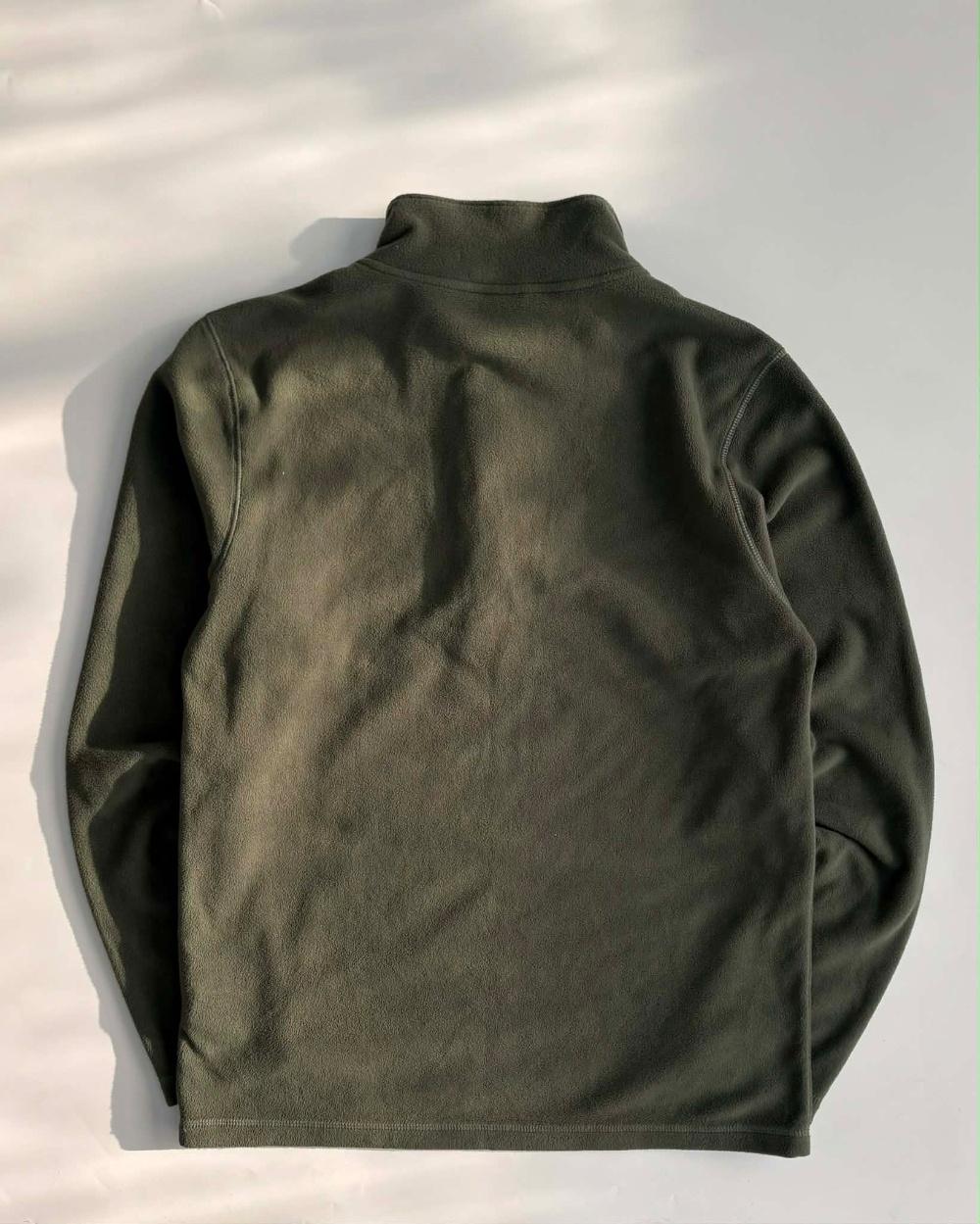 [S] The North Face Khaki Fleece Half Zip-Up 3