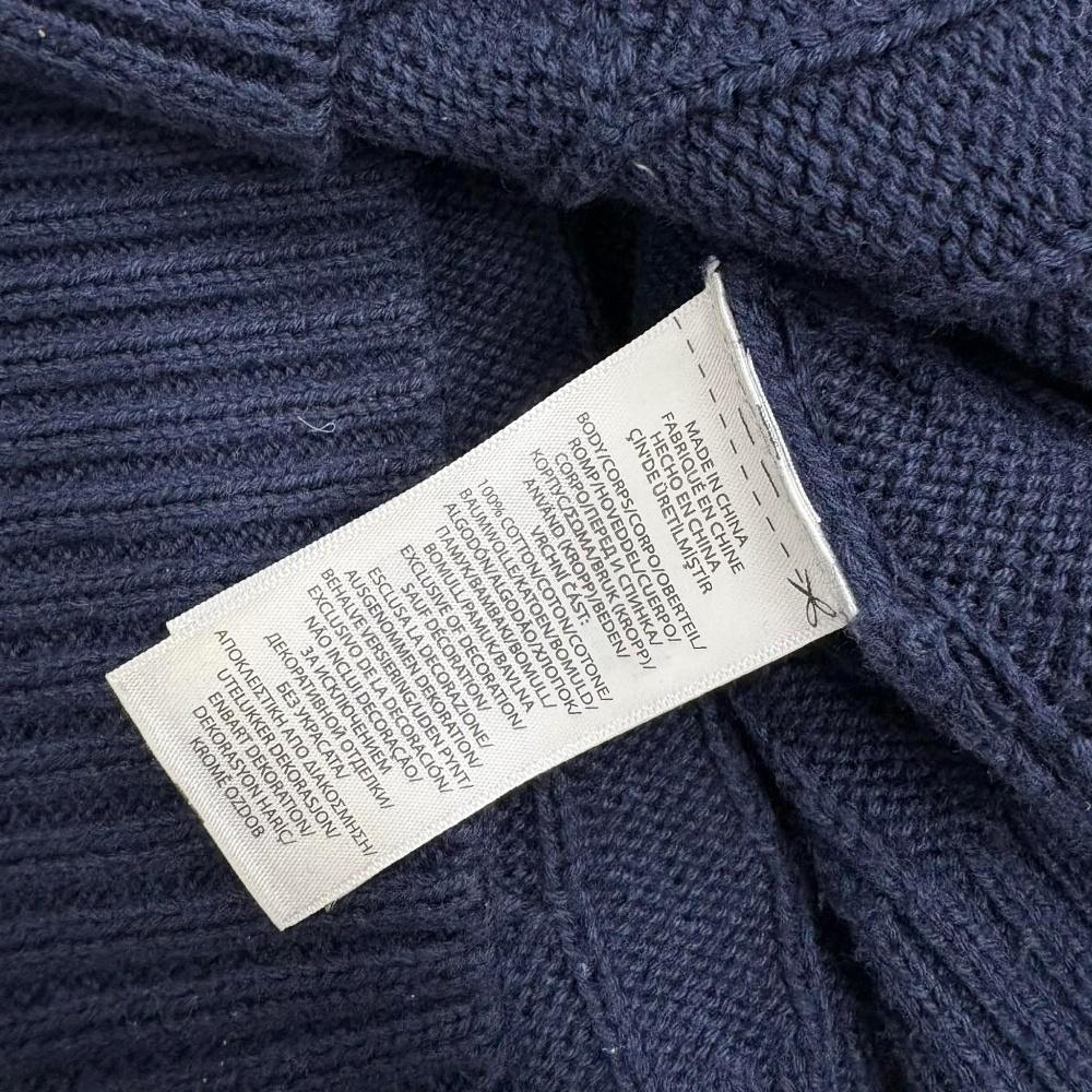 [L] Polo Ralph Lauren Navy Cable Cotton Knit 4