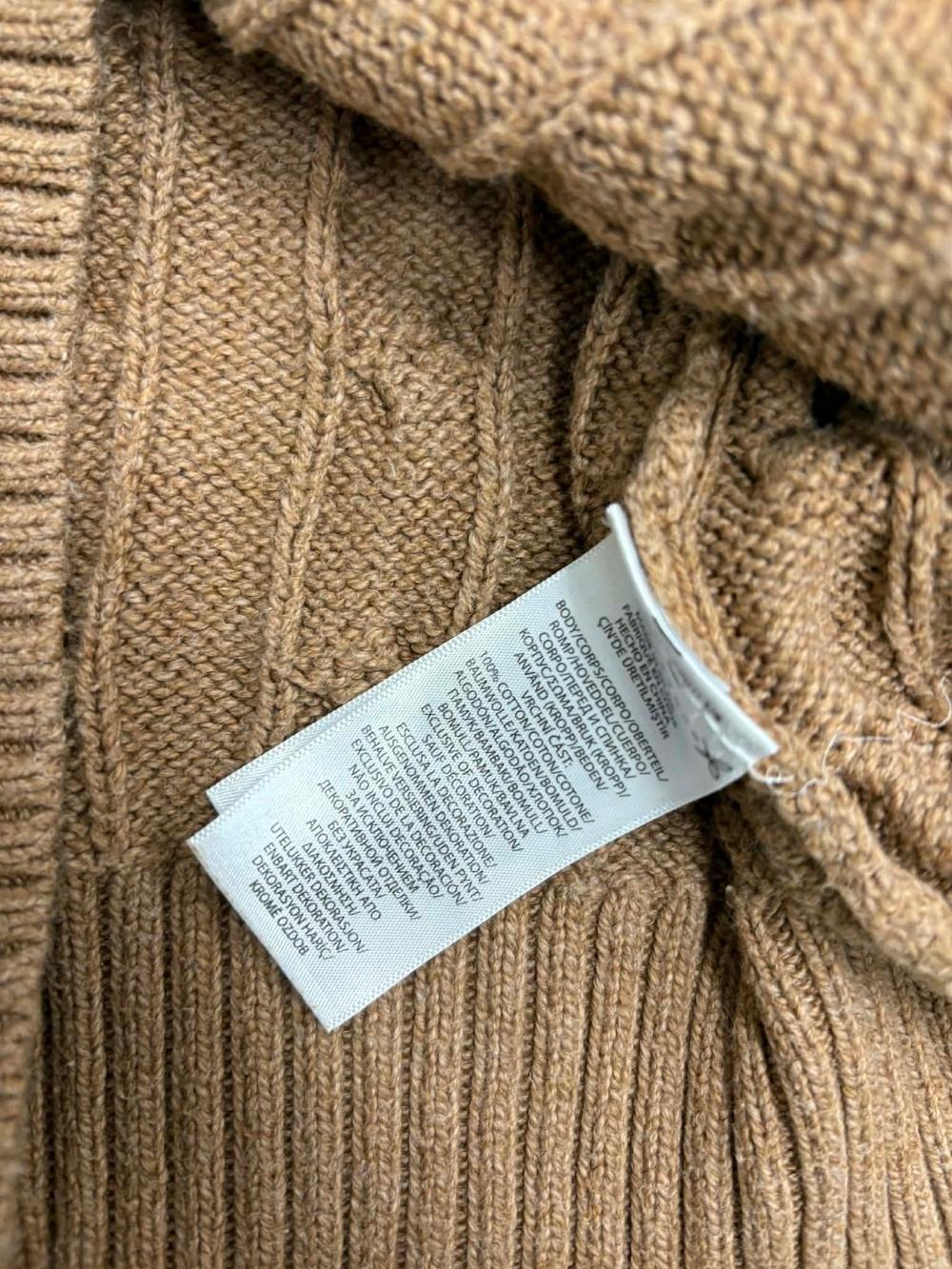 [L] Polo Ralph Lauren Beige Cable Cotton Knit 4