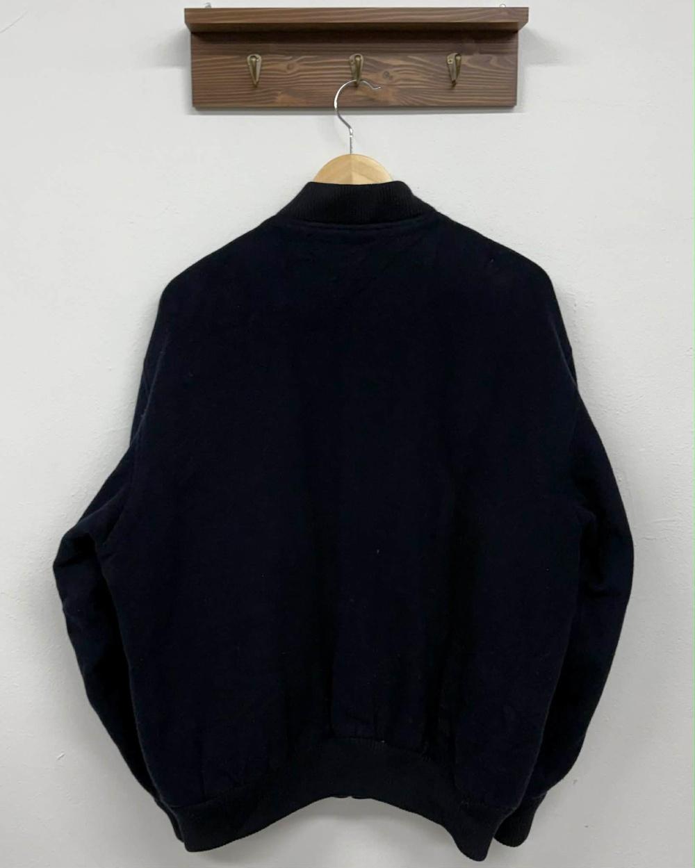 [105] Lacoste 90s Navy Wool Blouson Jacket 3