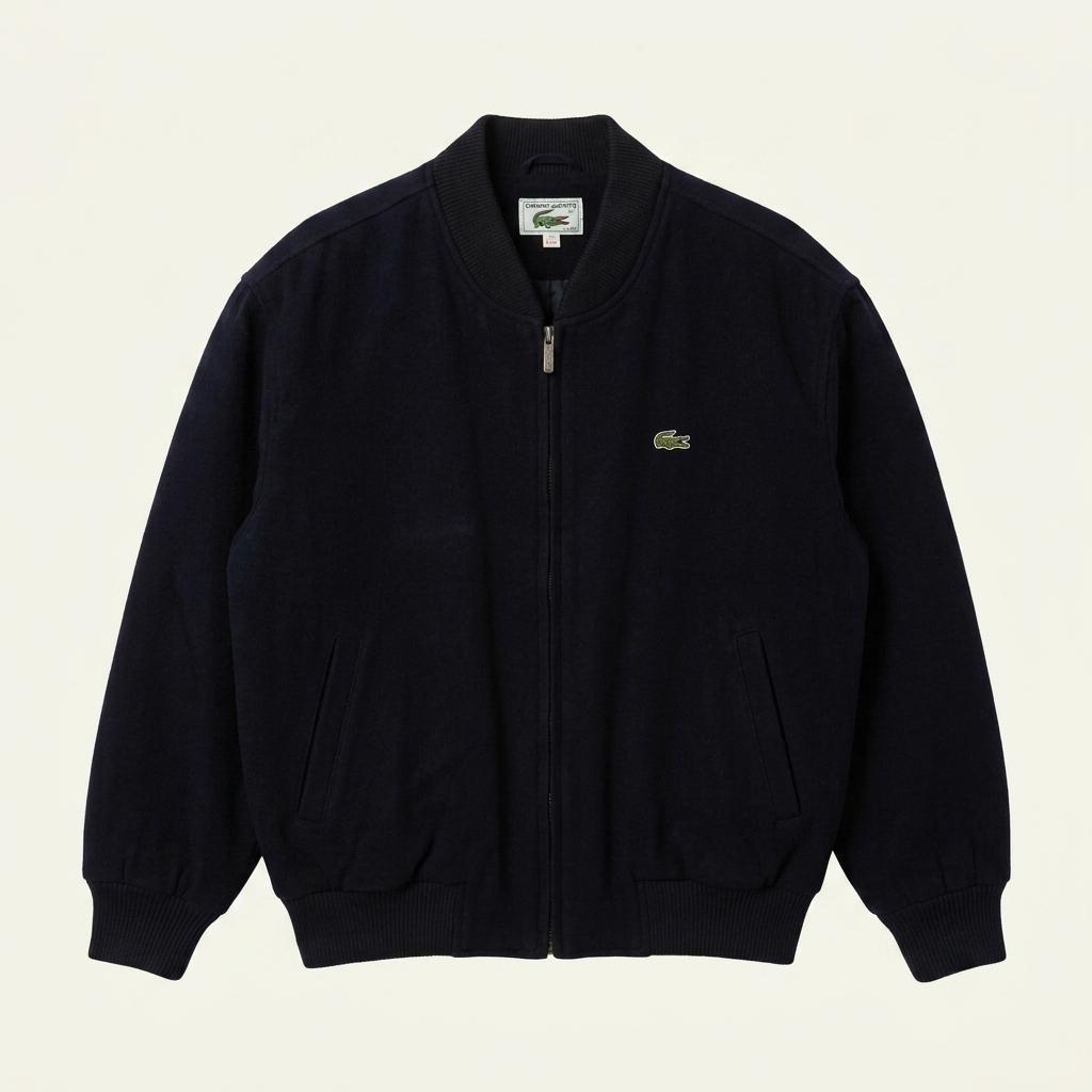 [105] Lacoste 90s Navy Wool Blouson Jacket 1