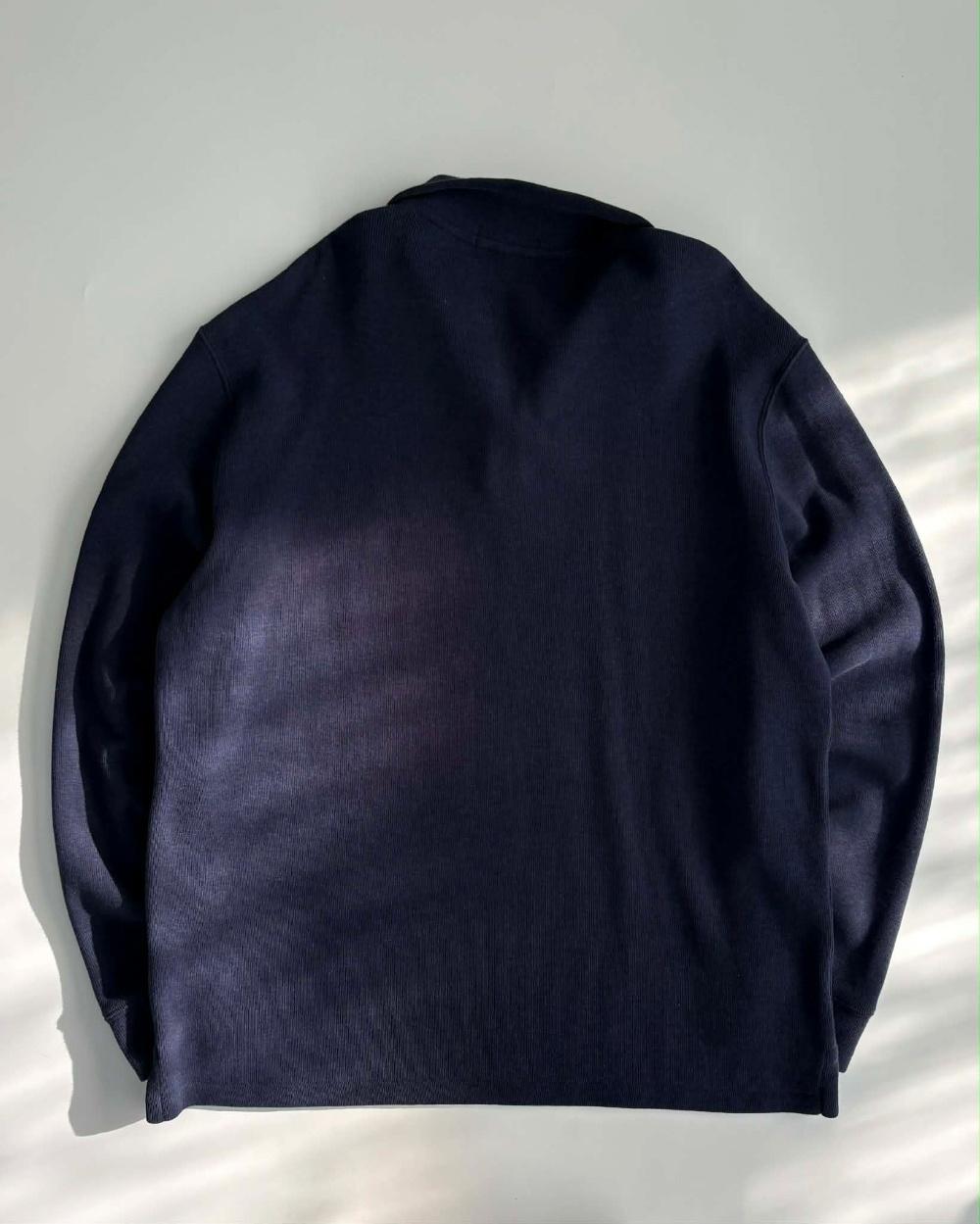 [L] Polo Ralph Lauren Navy Half Zip-Up Cotton Knit 3