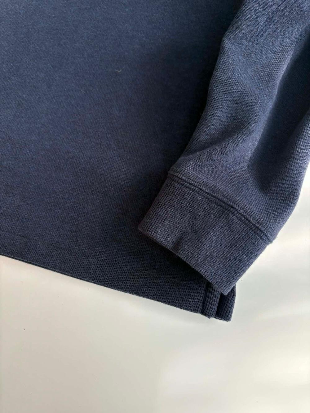 [L] Polo Ralph Lauren Navy Half Zip-Up Cotton Knit 7