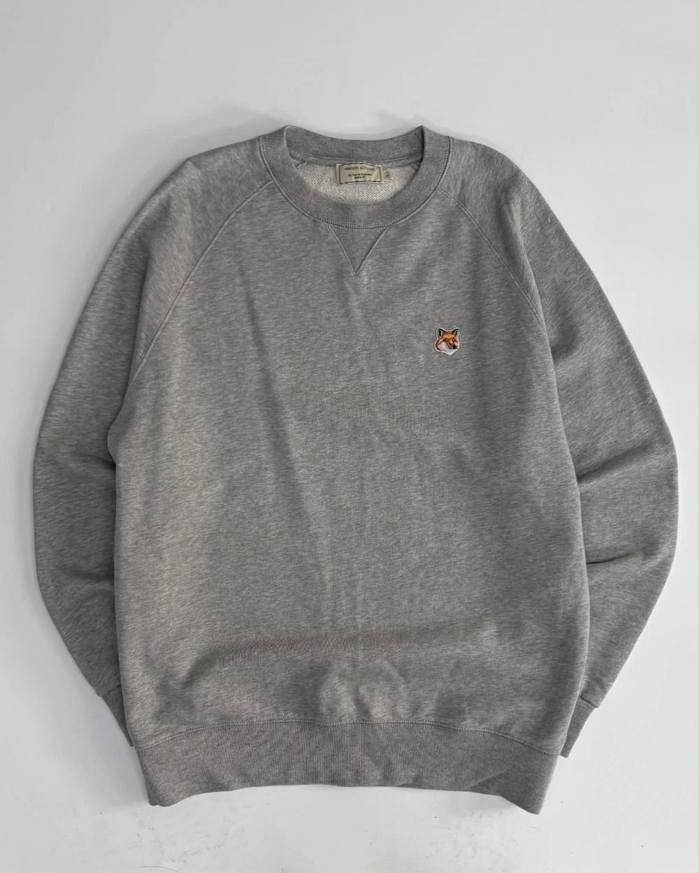 [L] Maison Kitsune Gray Foxhead Sweatshirt 2
