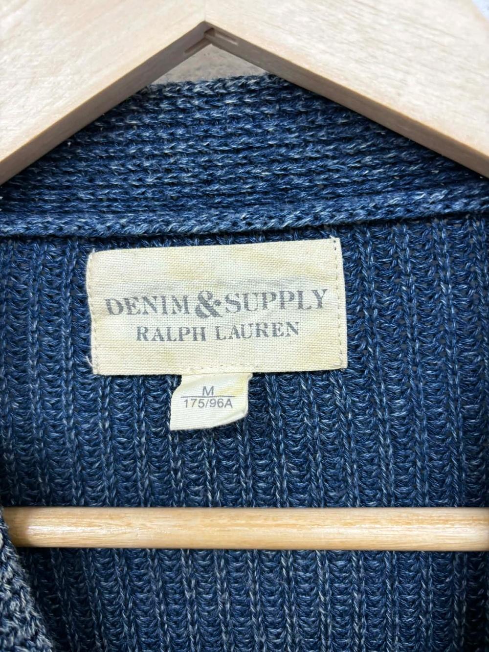 [M] Polo Denim & Supply Washed Blue Knit Cardigan 4