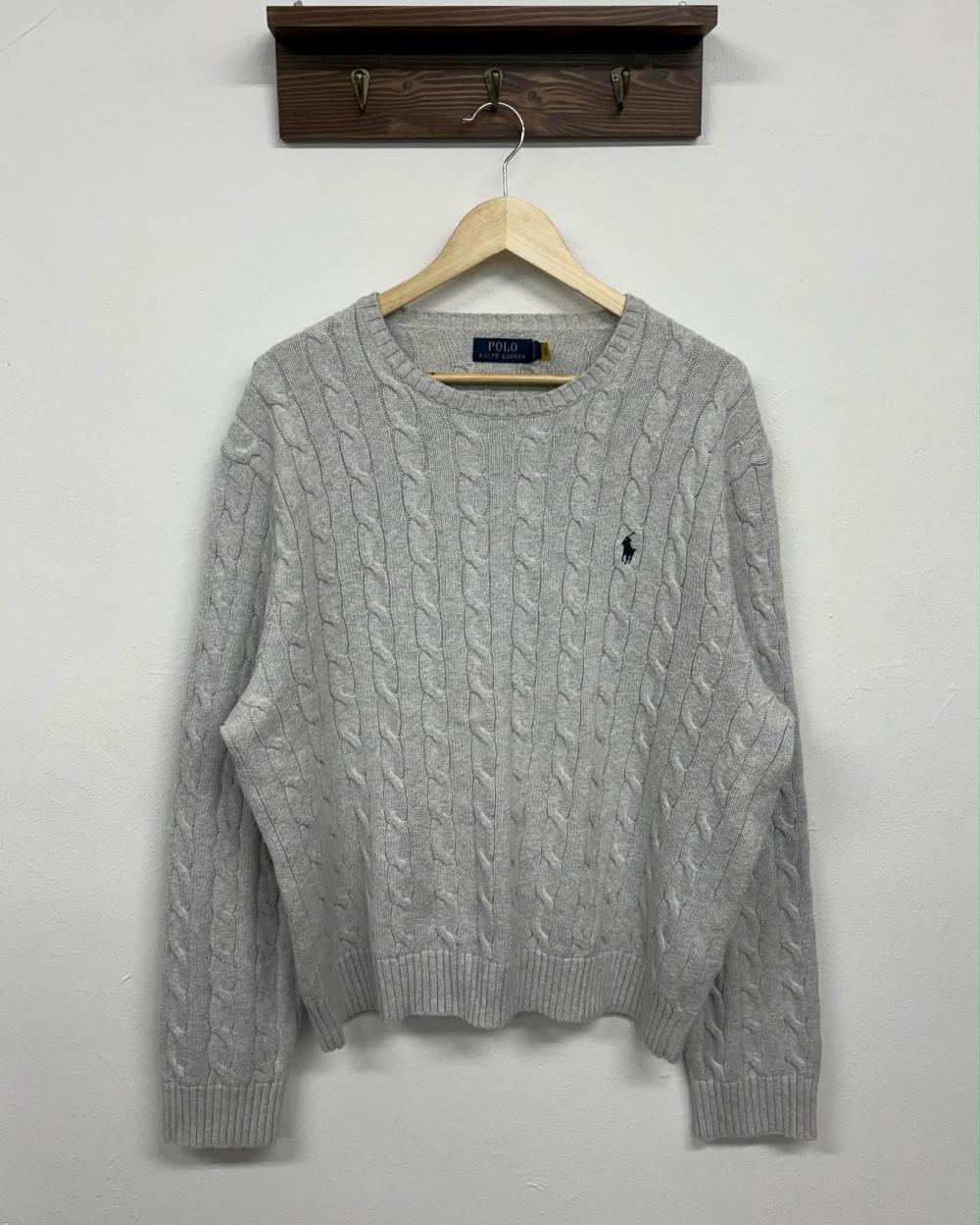 [XXL] Polo Ralph Lauren light gray cotton cable 2