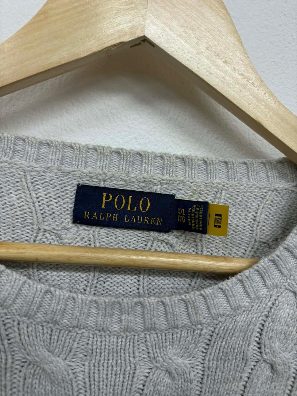[XXL] Polo Ralph Lauren light gray cotton cable 5