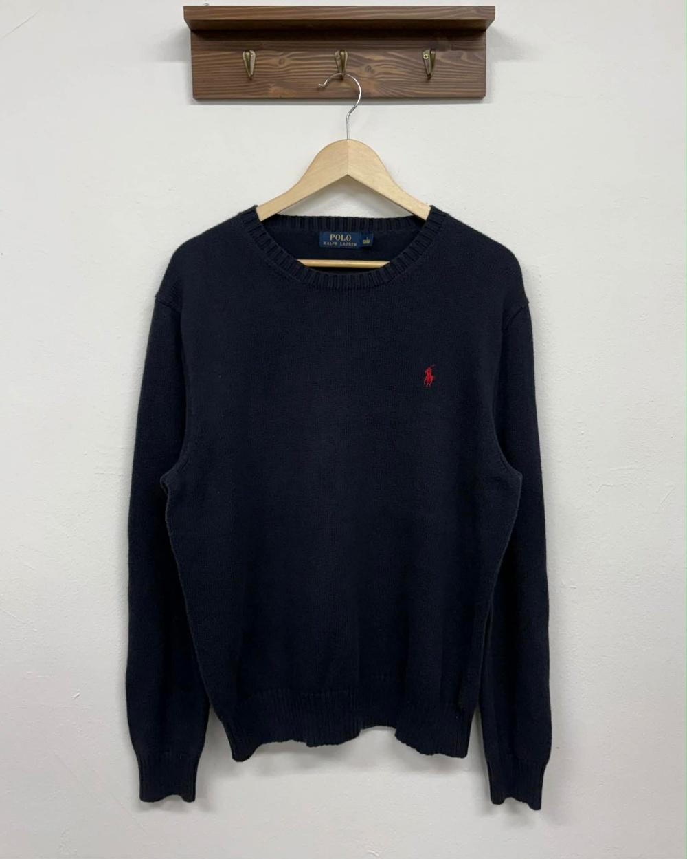[L] Polo Ralph Lauren Navy New Crewneck Knit 2