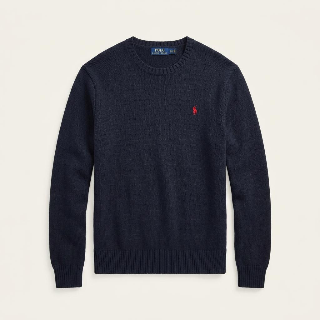 [L] Polo Ralph Lauren Navy New Crewneck Knit 1