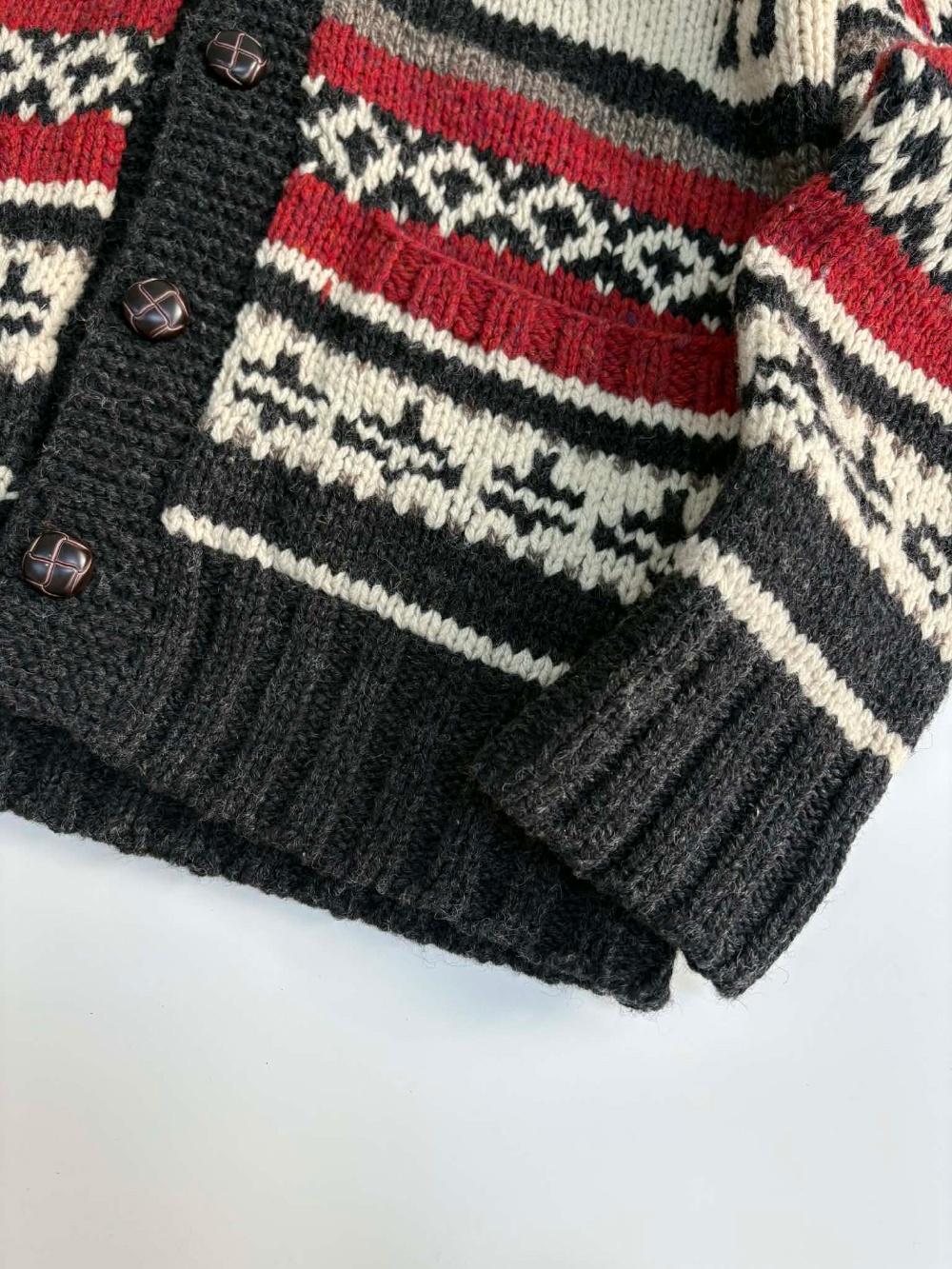 [M] Beams Heart Nordic wool Knit Sweater Cardigan 7