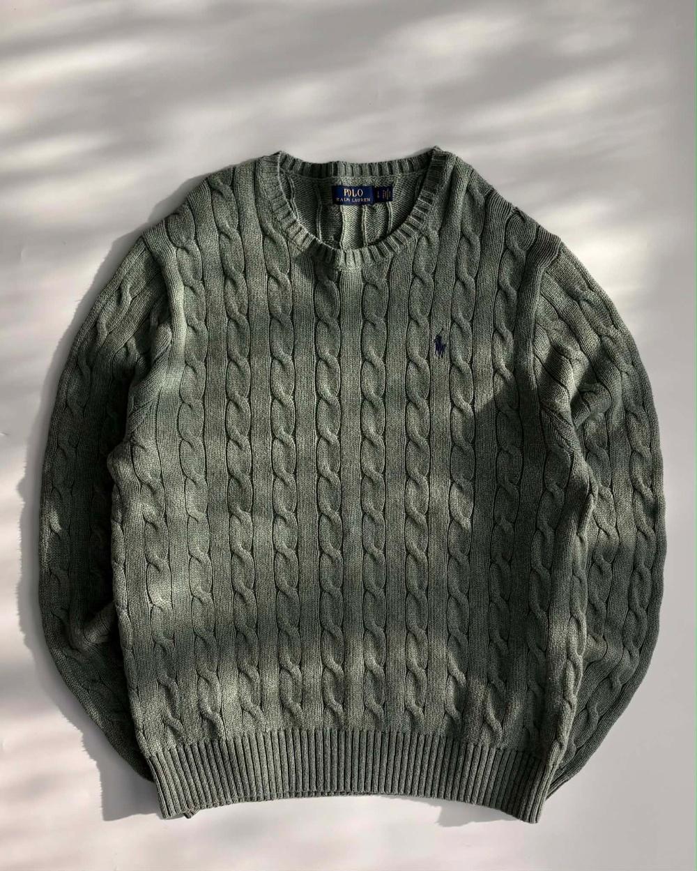 [L] Polo Ralph Lauren cotton cable knit sweater 2