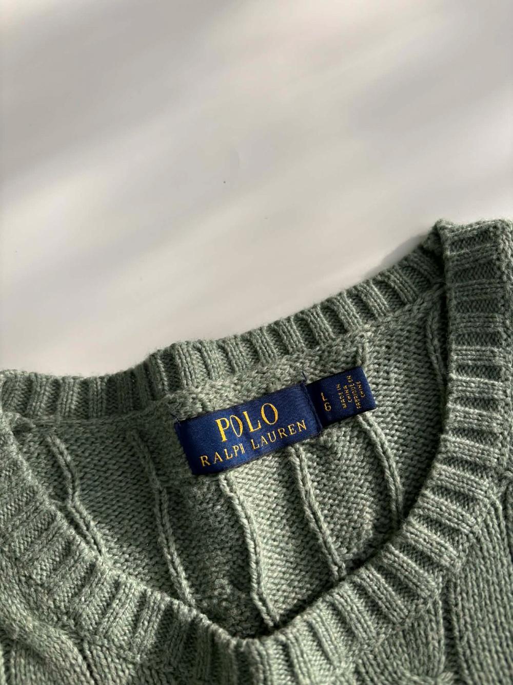 [L] Polo Ralph Lauren cotton cable knit sweater 3