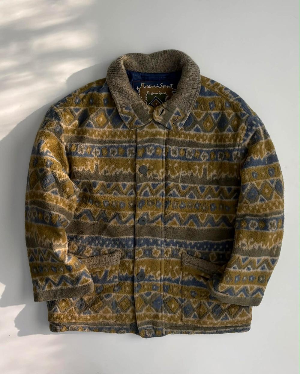 1990s Missoni Sport Navajo Pattern Quilted Knit 2