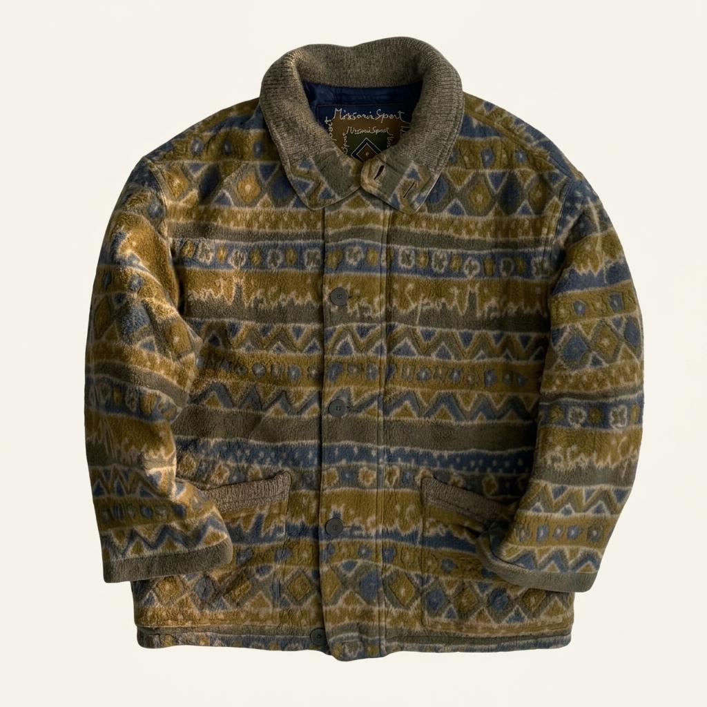 1990s Missoni Sport Navajo Pattern Quilted Knit 1