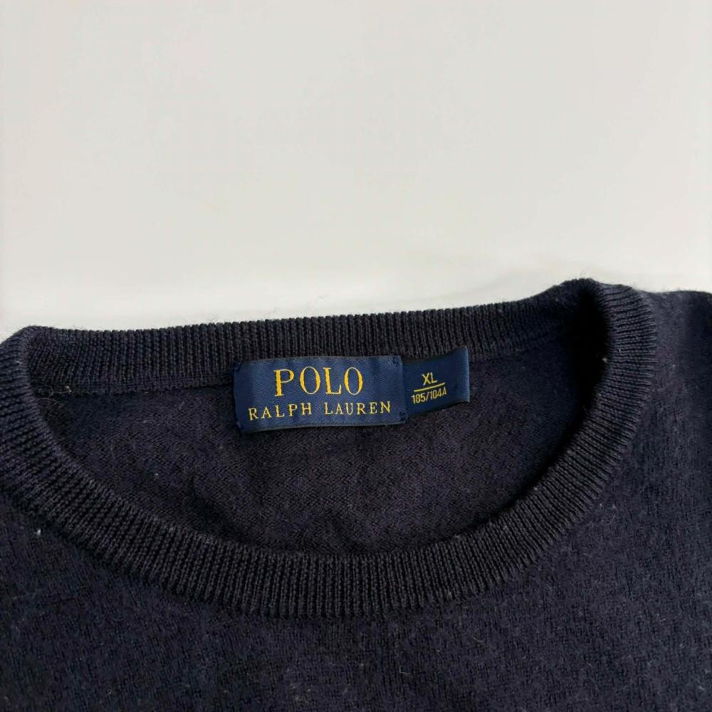 [XL] Polo Ralph Lauren Navy Wool Crewneck Knit 3