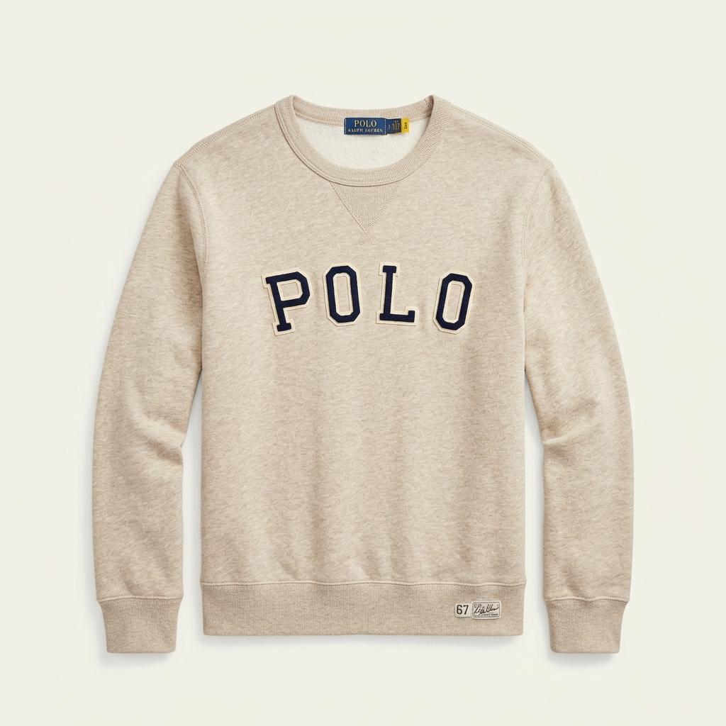 Polo Ralph Lauren Arch Logo New Beige Sweatshirt 1