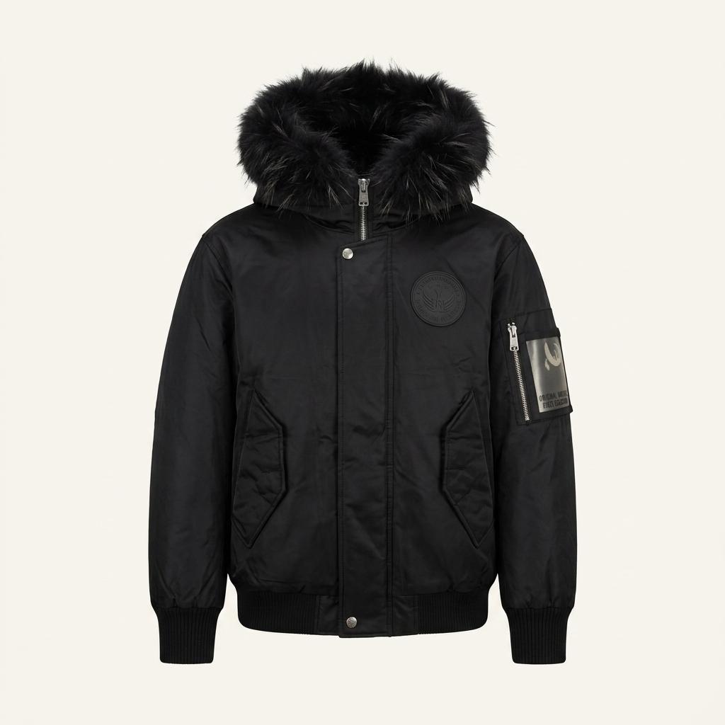 Buckaroo Raccoon Fur Hooded Down Jacket Padding 1