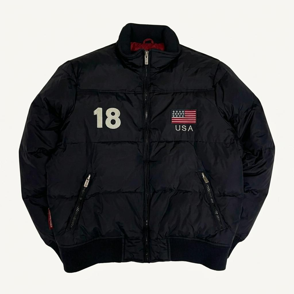 Abercrombie USA Flag Down Jacket 1