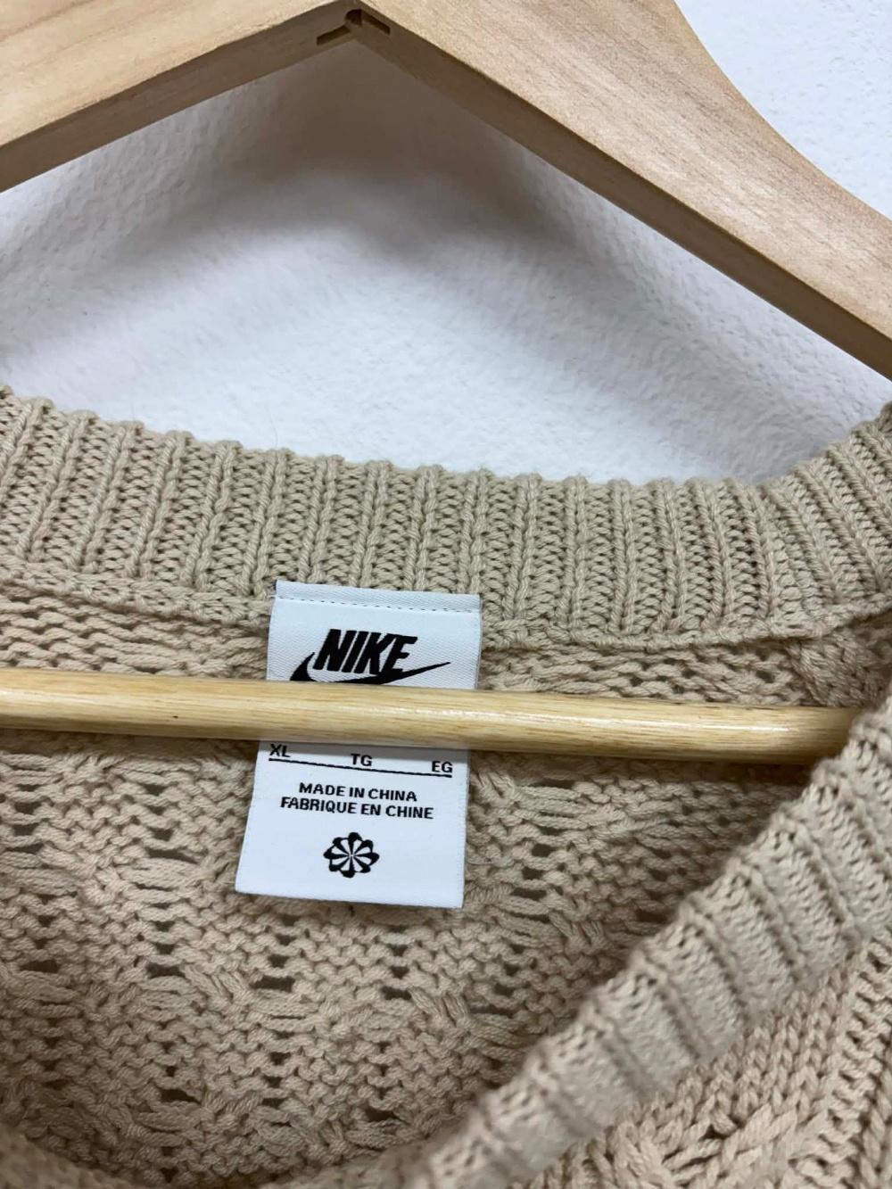 [XL] Nike Big Swoosh Cable Crewneck Knit Sweater 3