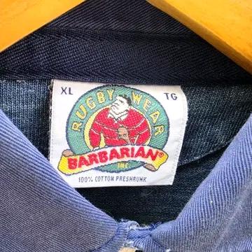 90s 바바리안 인디고 다잉 럭비셔츠 (made in canada) 5