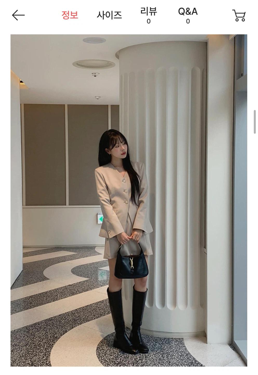 [LOVB] 핫핑 자체제작 백슬릿 슬림핏 노카라 브이넥 라인자켓 3