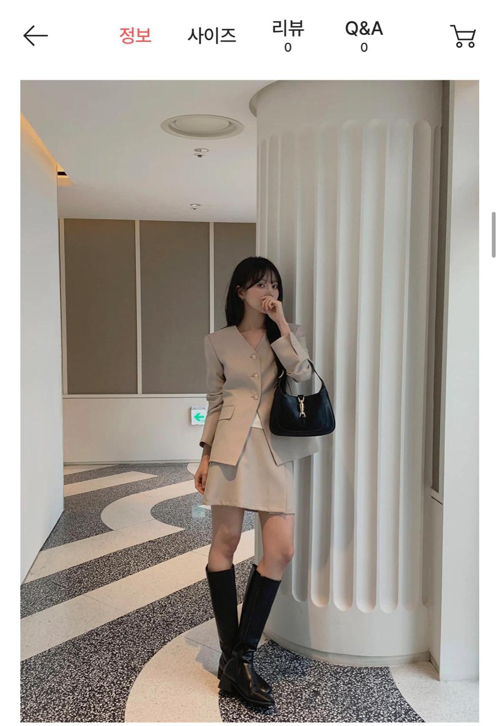 [LOVB] 핫핑 자체제작 백슬릿 슬림핏 노카라 브이넥 라인자켓 7