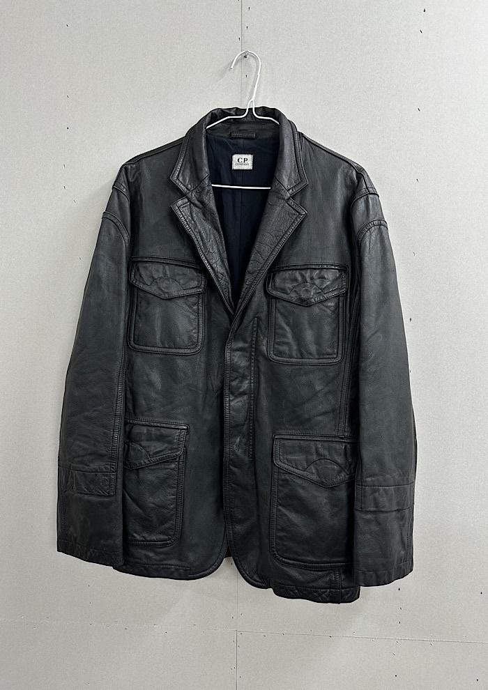 c.p company leather jacket (L) 3