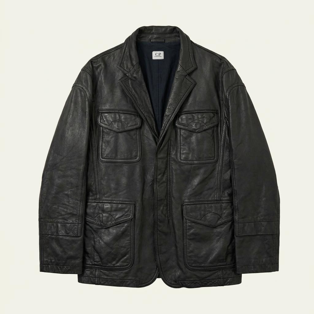 c.p company leather jacket (L) 1