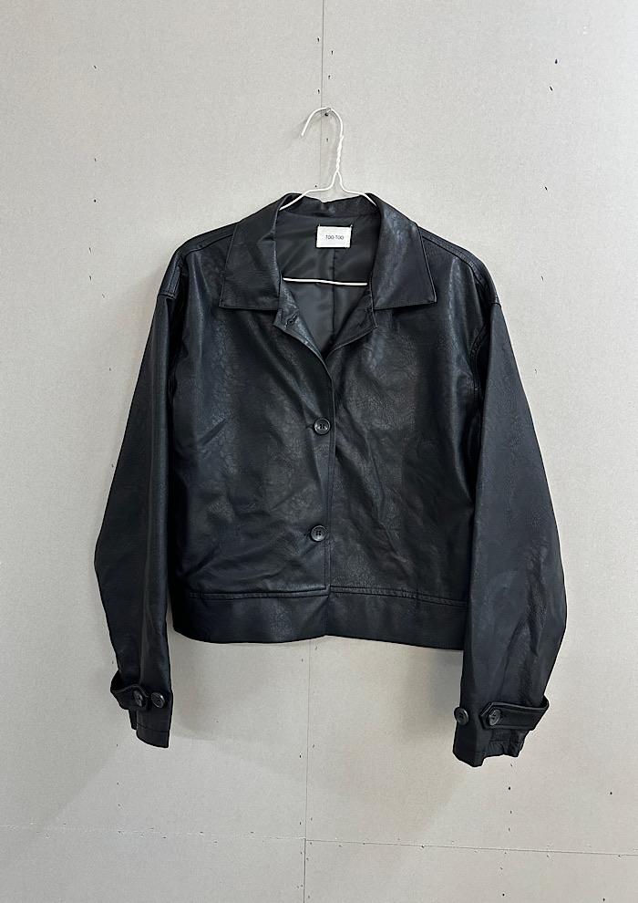 vegan leather jacket (L) 2