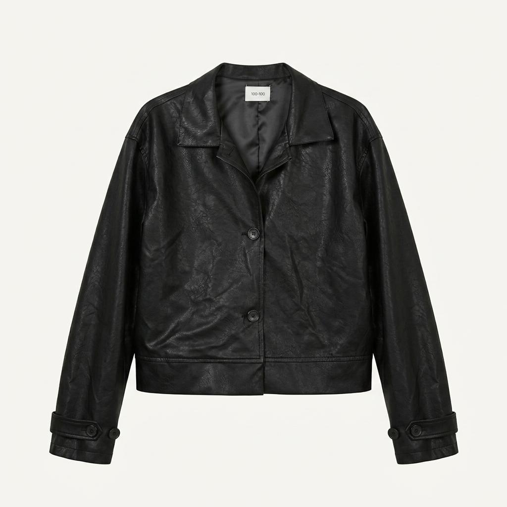 vegan leather jacket (L) 1