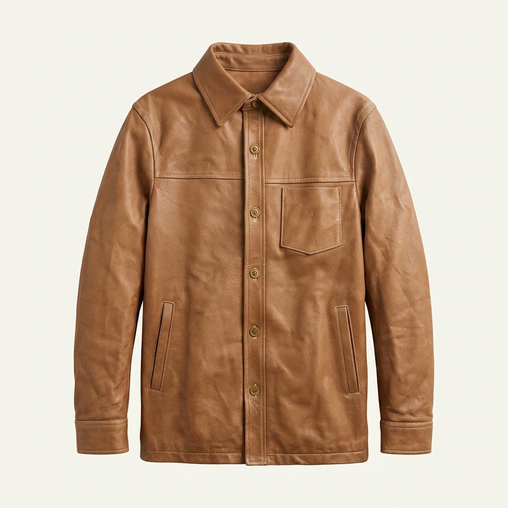 mens bigi leather jacket (L) 1