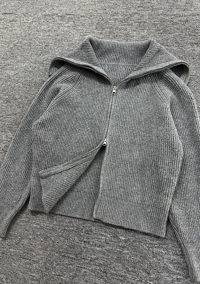 knit zip-up (M~L) 3