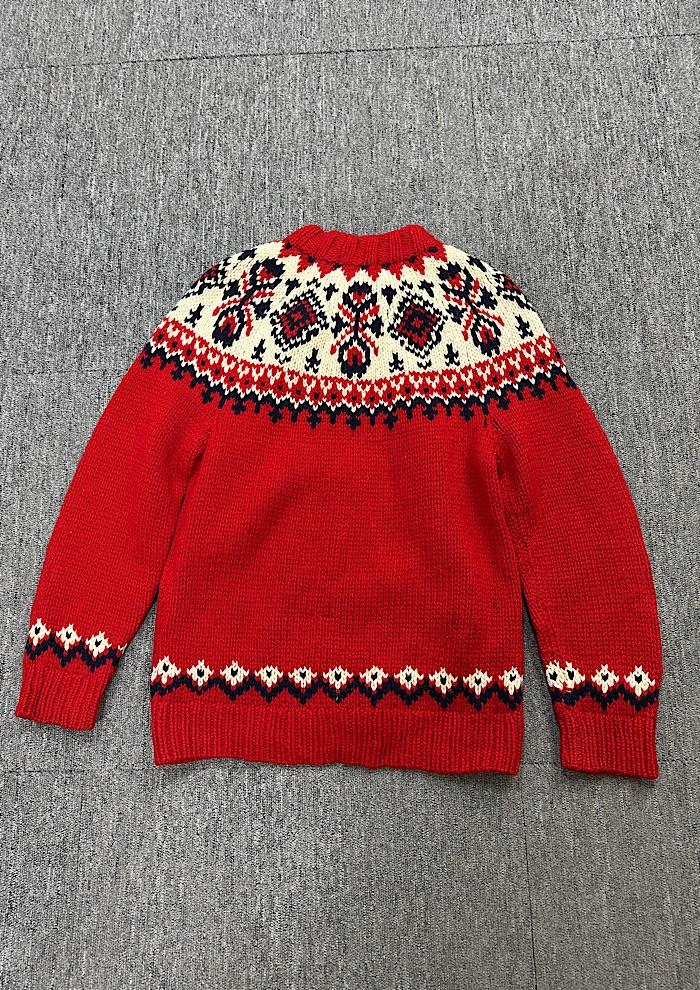 vintage knit zip-up (M) 6