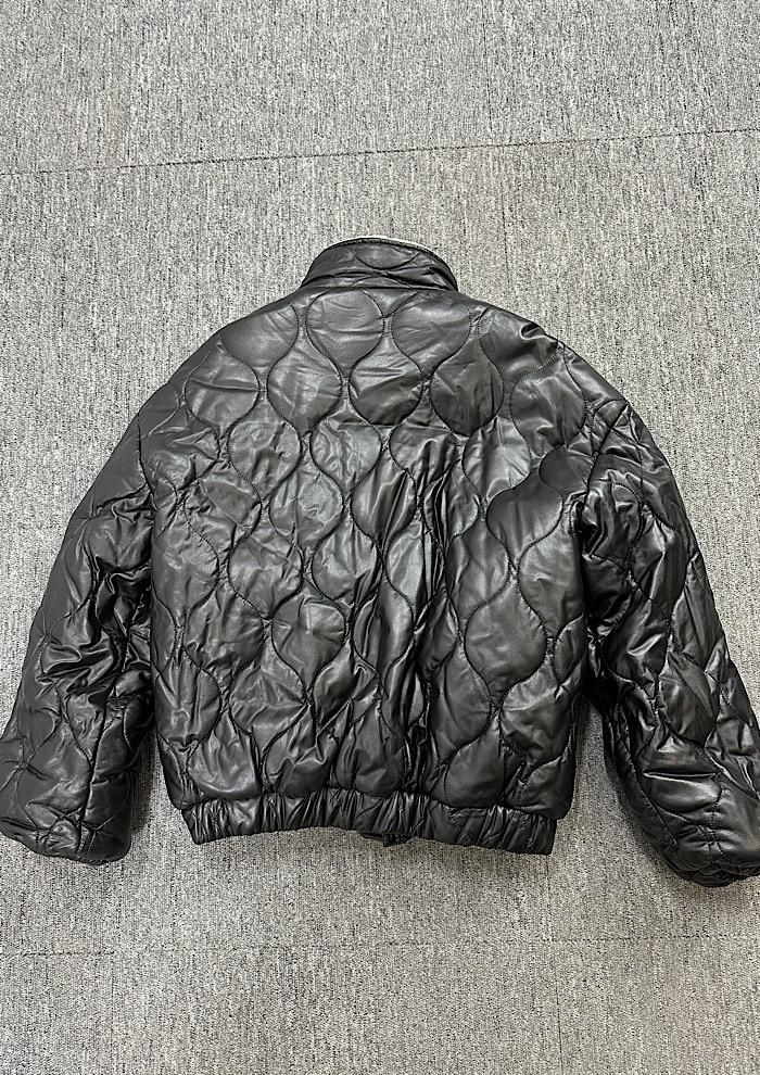 vegan leather reversible jacket (L) 5