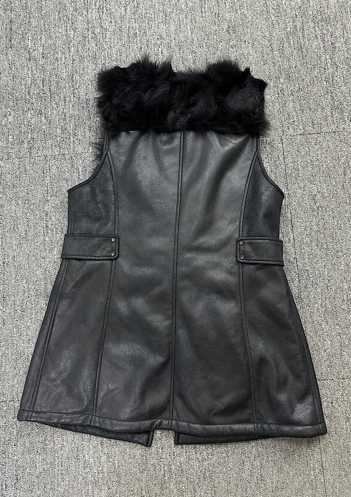 olivia lauren fox fur vest (M) 7