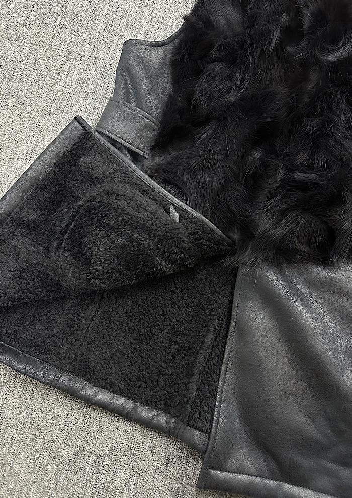 olivia lauren fox fur vest (M) 5