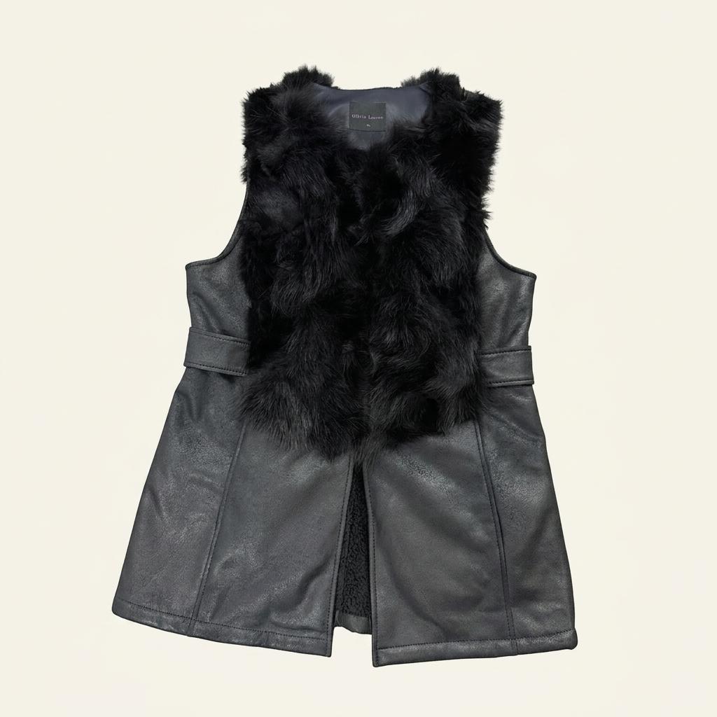 olivia lauren fox fur vest (M) 1