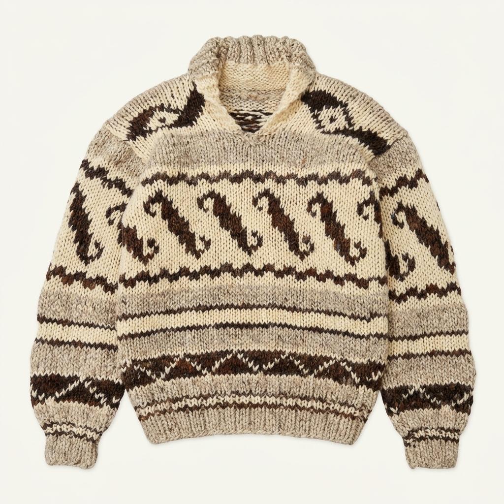 vintage overfit Cowichanknit (L) 1