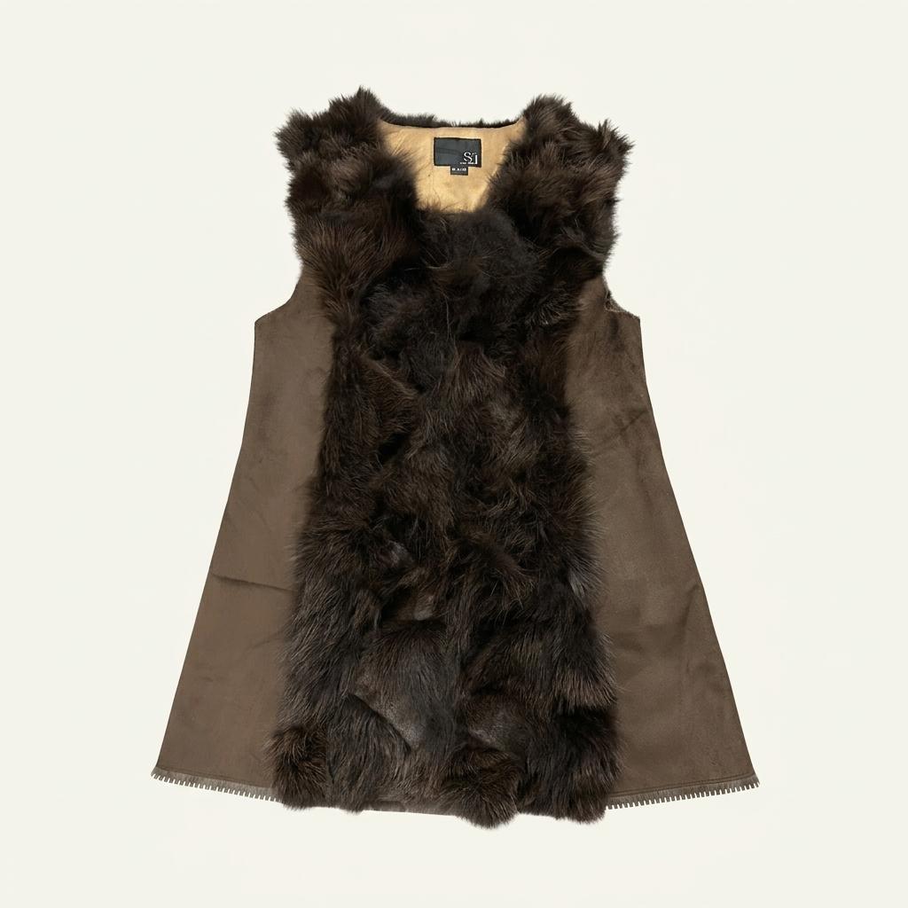fox fur vest (M) 1