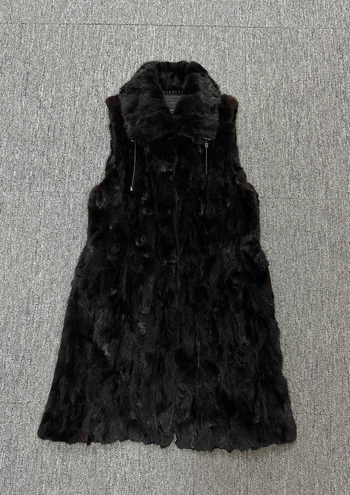 mink long vest (S) 2