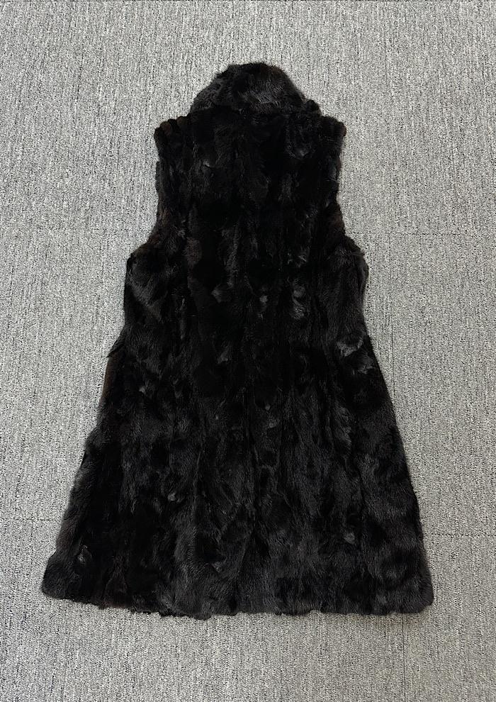 mink long vest (S) 6