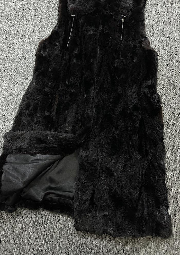 mink long vest (S) 5
