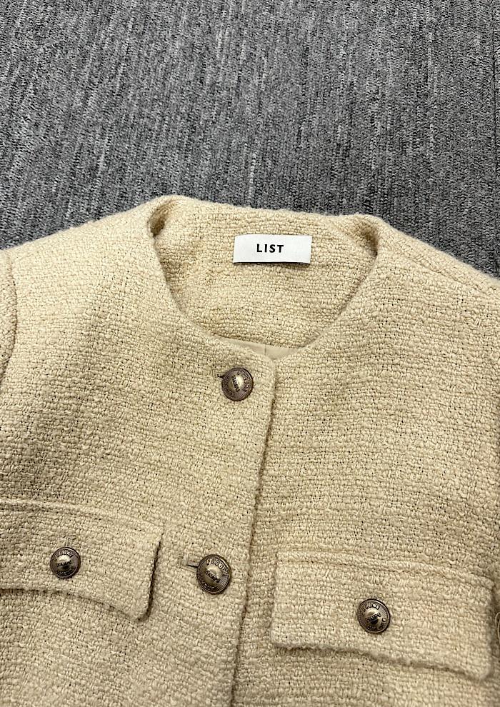 list tweed jacket (S) 5