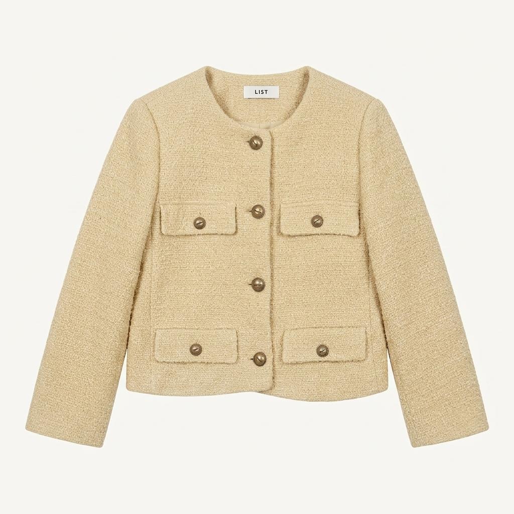 list tweed jacket (S) 1