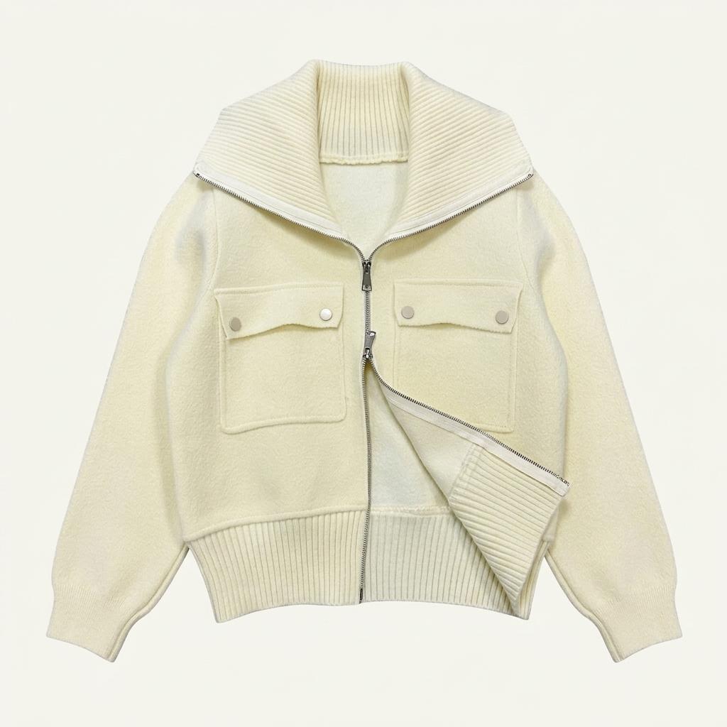 knit zip-up 1