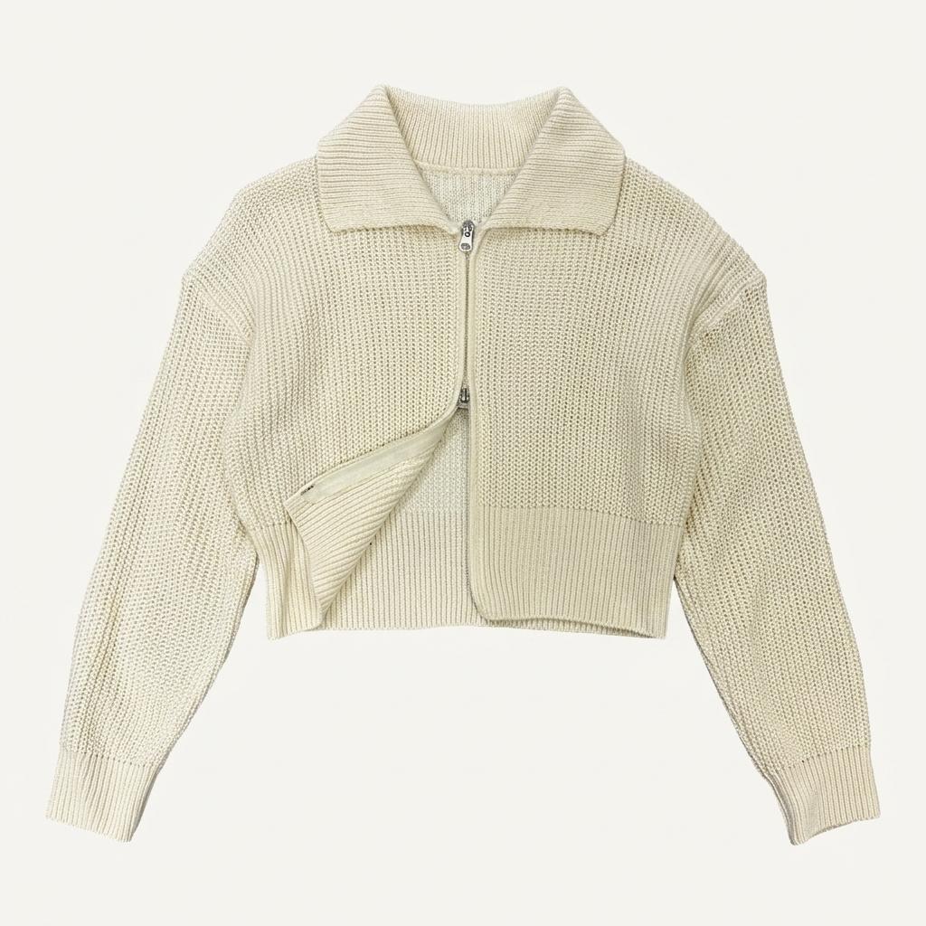 knit zip-up 1