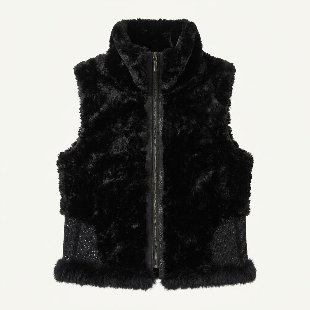 fur vest (M) 1
